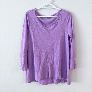 Habitat Purple Top Tunic Womens 100% Cotton Size S Long Sleeve